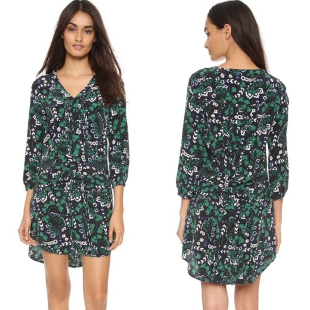 Veronica Beard Elm Floral Print Dress Size 2